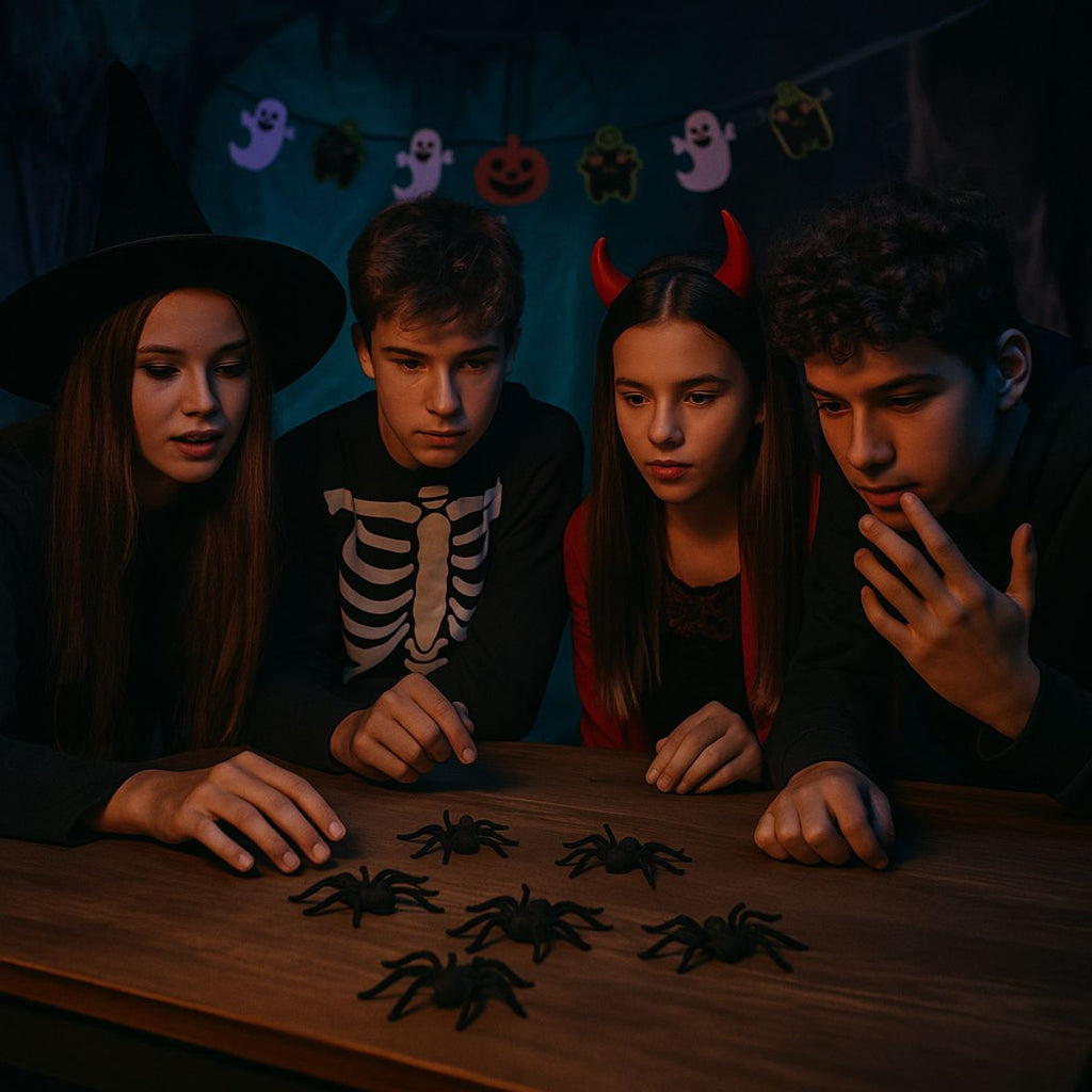 Set 6 Arañas Negras Fiesta Halloween - Louicid