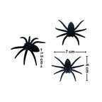 Set 6 Arañas Negras Halloween Medidas - Louicid