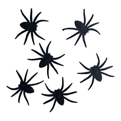 Set 6 Arañas Negras Halloween - Louicid