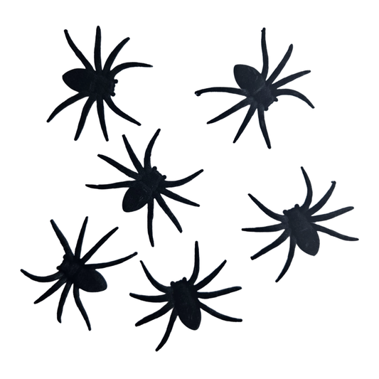 Set 6 Arañas Negras Halloween - Louicid