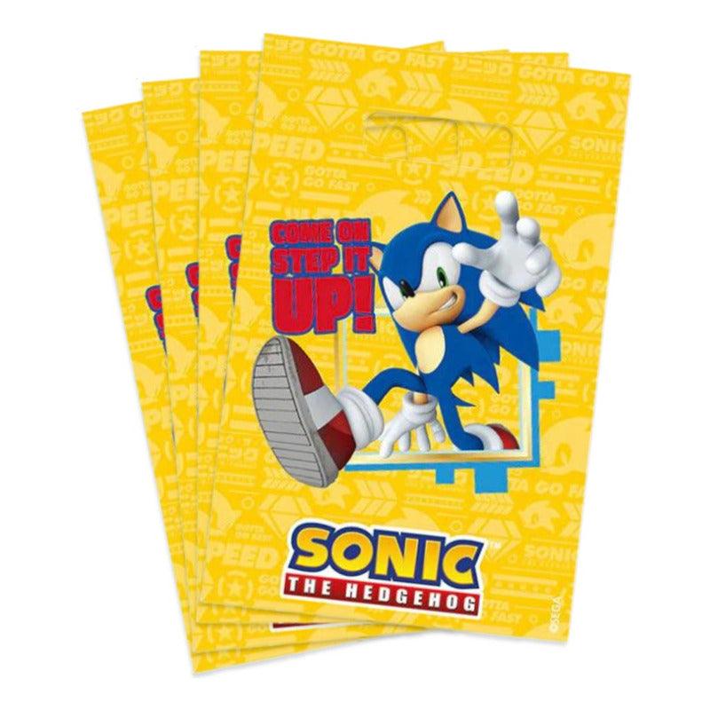 Bolsas Para Dulces Sonic El Erizo Sega 6pcs Party Express - Louicid