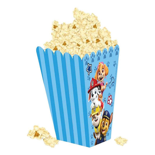 Set 6 Cajitas Pop Corn Paw Patrol Para Cumpleaños - Louicid
