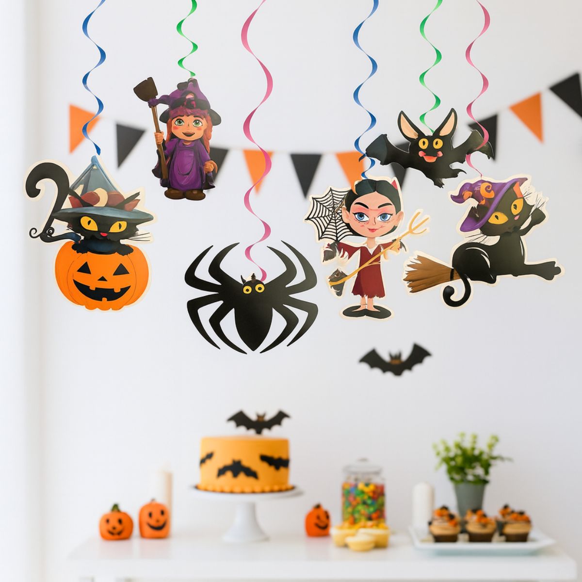 Set 6 Colgantes Fiesta Halloween Figuras - Louicid