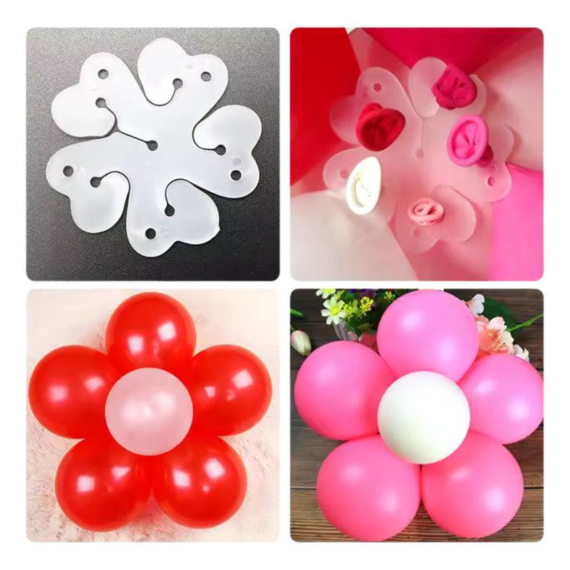Set De 6 Moldes Plásticos Para Hacer Flores De Globos - Louicid