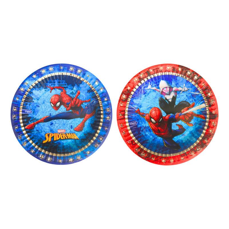 Set 6 Platos Cartón Spiderman 18cm Para Cumpleaños Louicid - Louicid