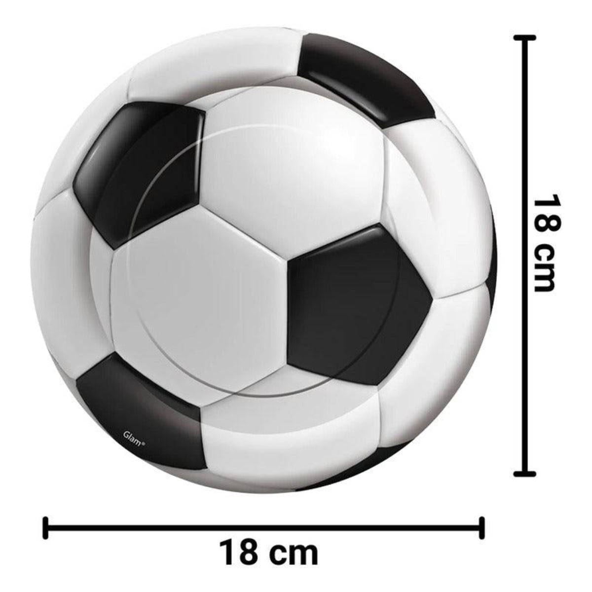 Plato De Cartón Pelota Futbol 6uds Para Cumpleaños - Louicid