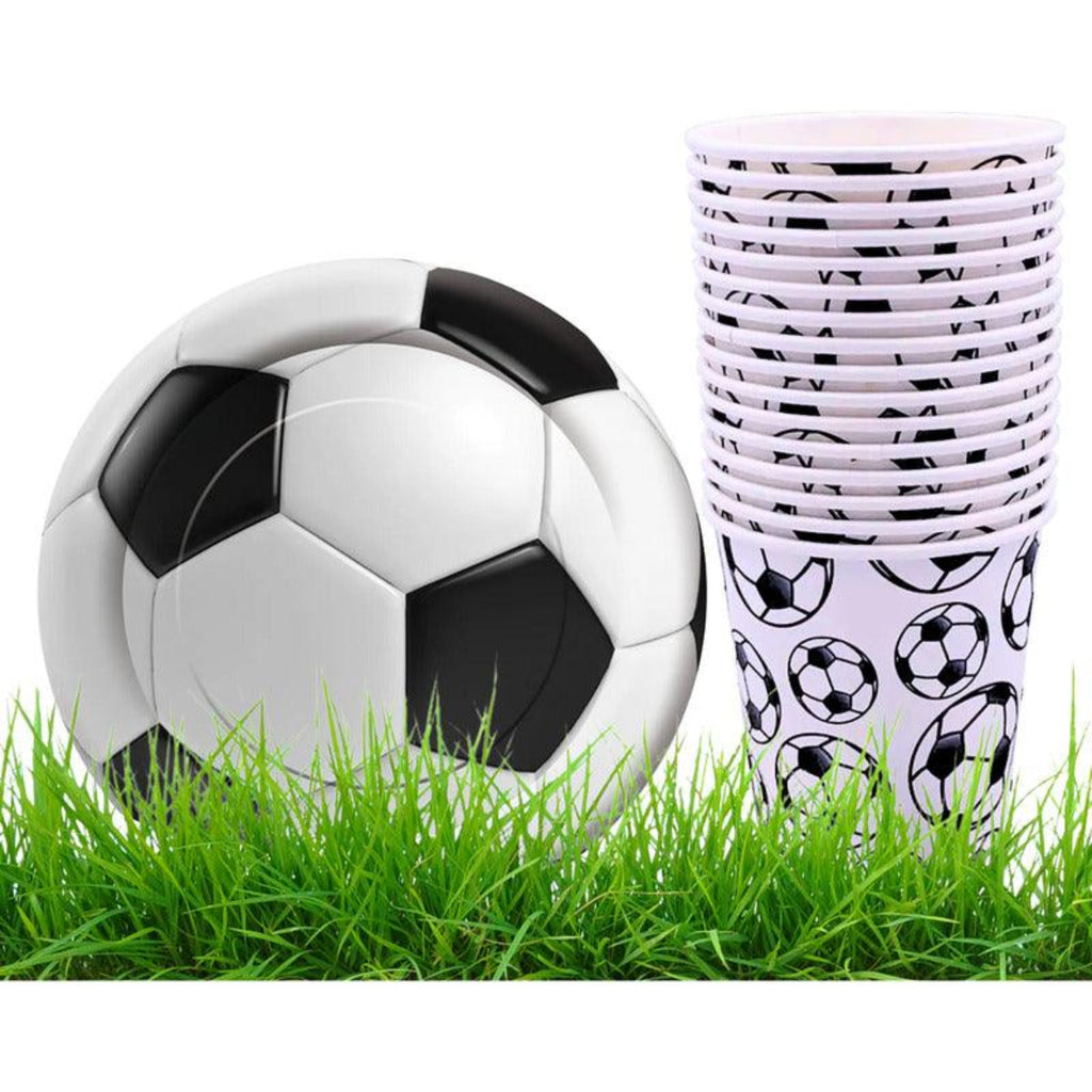 Plato De Cartón Pelota Futbol 6uds Para Cumpleaños - Louicid
