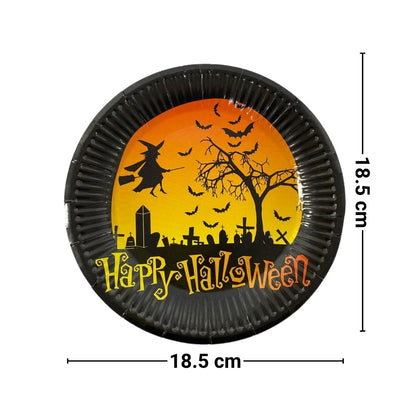 Set 6 Platos Happy Halloween 18cm Medidas - Louicid
