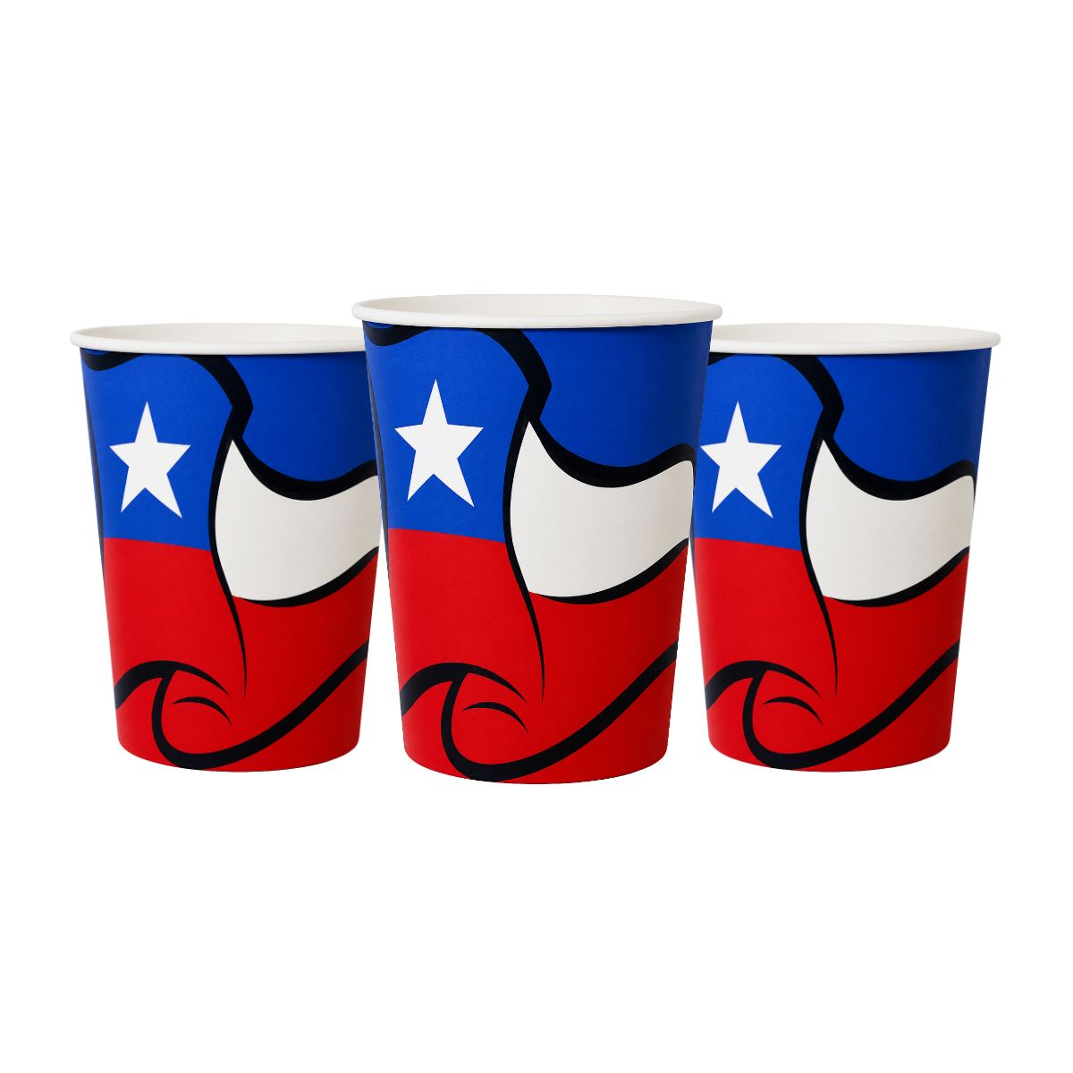 Set 6 Vasos Bandera Chilena Fiestas Patrias - Louicid