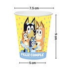 Set 6 Vasos Bluey 270cc Para Cumpleaños - Louicid