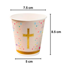 Vasos Cruz Dorada Religioso Medidas - Louicid
