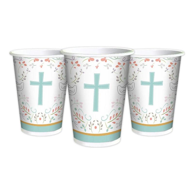 Pack 6 Uds Vaso Religioso Cruz Cotillón Glam - Louicid