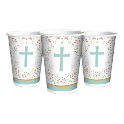 Pack 6 Uds Vaso Religioso Cruz Cotillón Glam - Louicid