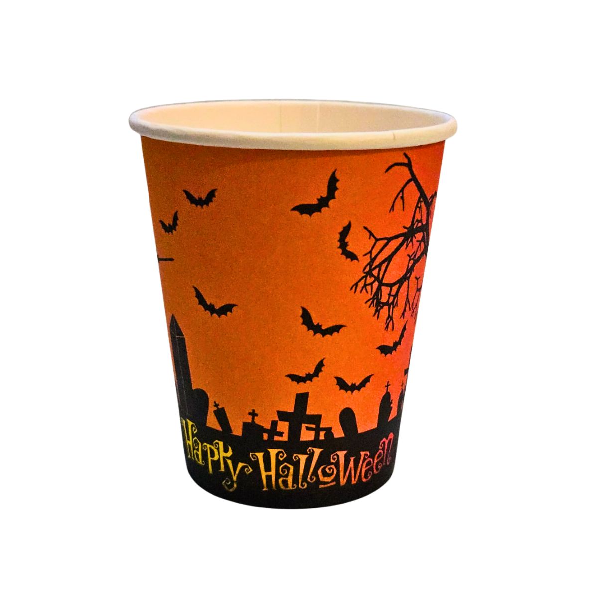 Set 6 Vasos Happy Halloween Murcielagos - Louicid