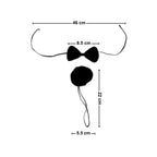Set Conejita Negro 3 Piezas Medidas Cintillo Corbatin y Cola - Louicid