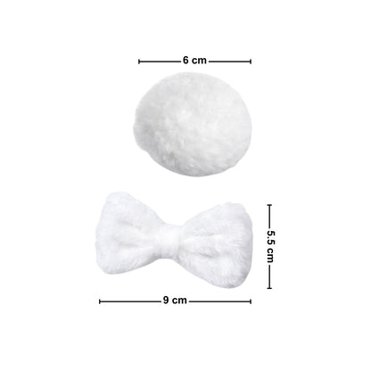 Set Conejo Pascua Celeste 3 Piezas Corbatin Cola - Louicid