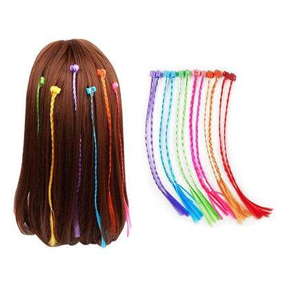 Set De 6 Mechas De Colores Trencitas Para El Cabello - Louicid
