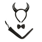 Set Diabla 3 Piezas Niña Accesorio Negro - Louicid