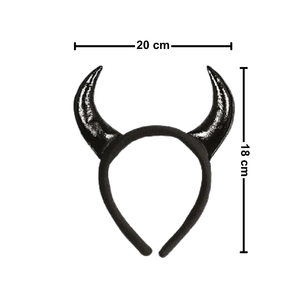 Set Diabla 3 Piezas Niña Cintillo Negro Medidas - Louicid