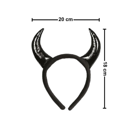 Set Diabla 3 Piezas Niña Cintillo Negro Medidas - Louicid