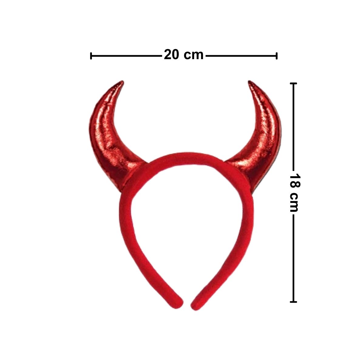 Set Diabla 3 Piezas Niña Cintillo Rojo Medidas - Louicid