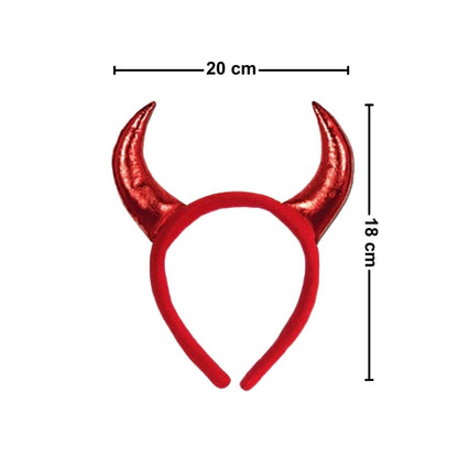 Set Diabla 3 Piezas Niña Cintillo Rojo Medidas - Louicid