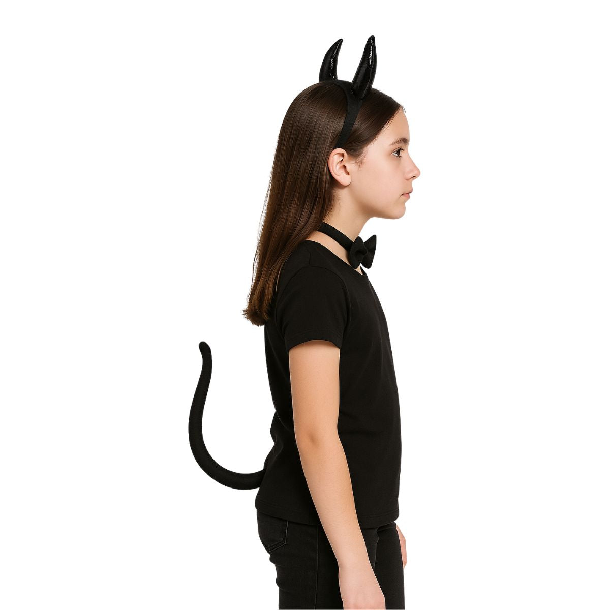 Set Diabla 3 Piezas Niña Perfil Negro - Louicid