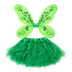 Set Disfraz Hada Verde con Alas y Falda - Louicid