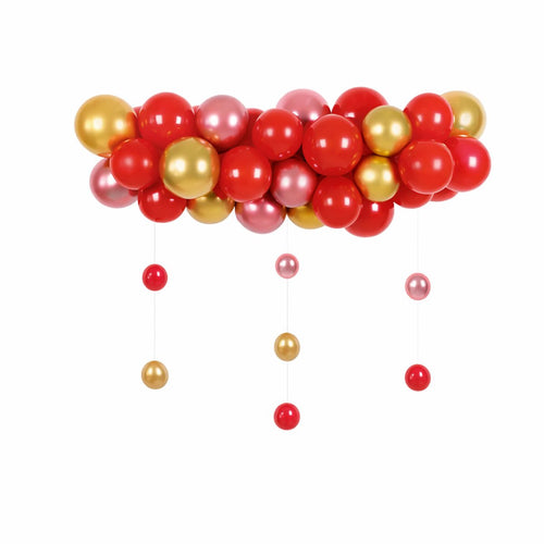 Set Globos Dorado Rojo 36 Piezas Decoración Cumpleaños - Louicid