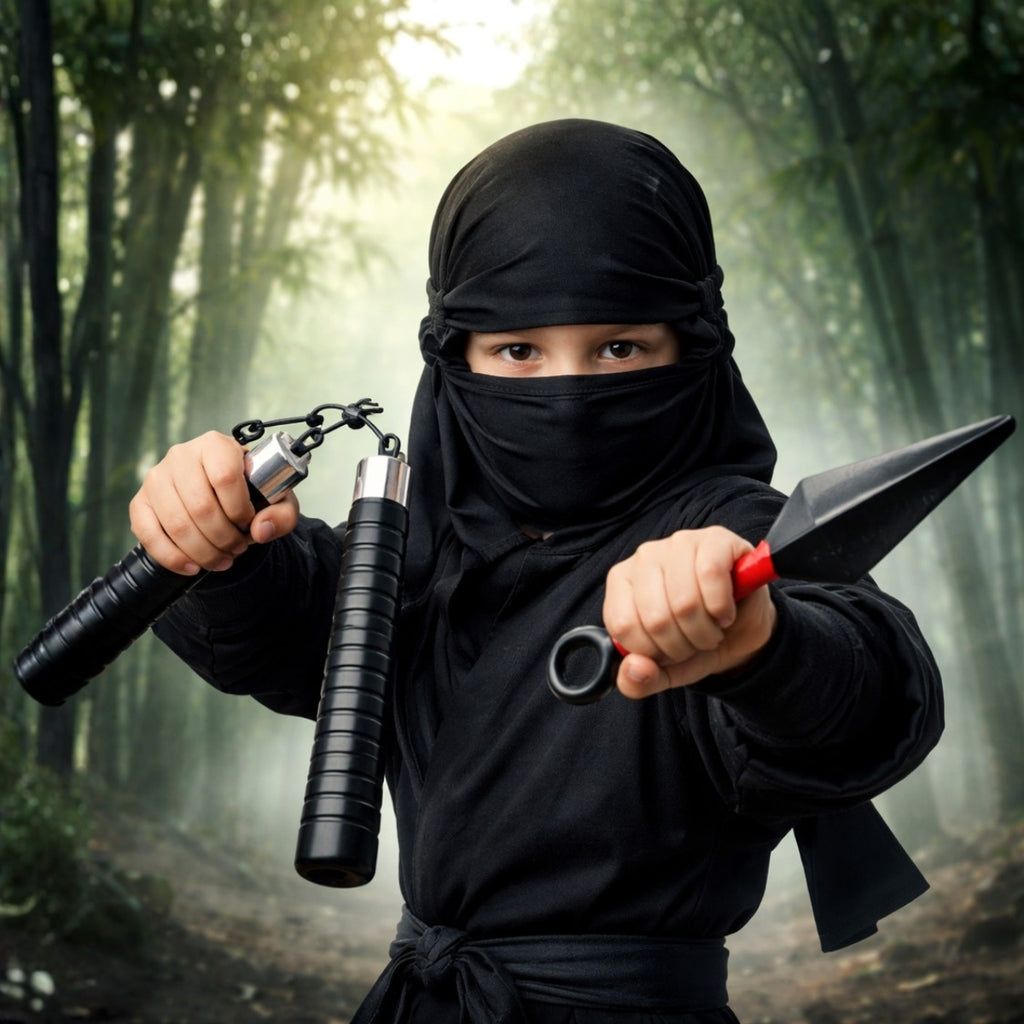 Set Ninja Infantil Kunai Con Linchaco Niño - Louicid