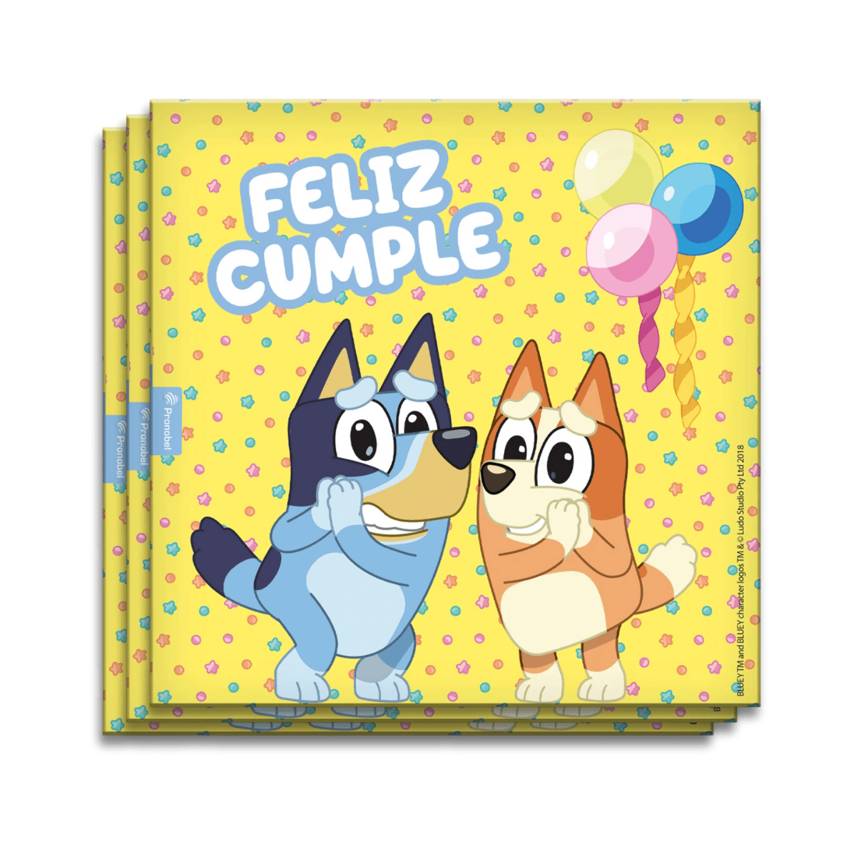Set 10 Servilletas Bluey 33x33cm Para Cumpleaños - Louicid