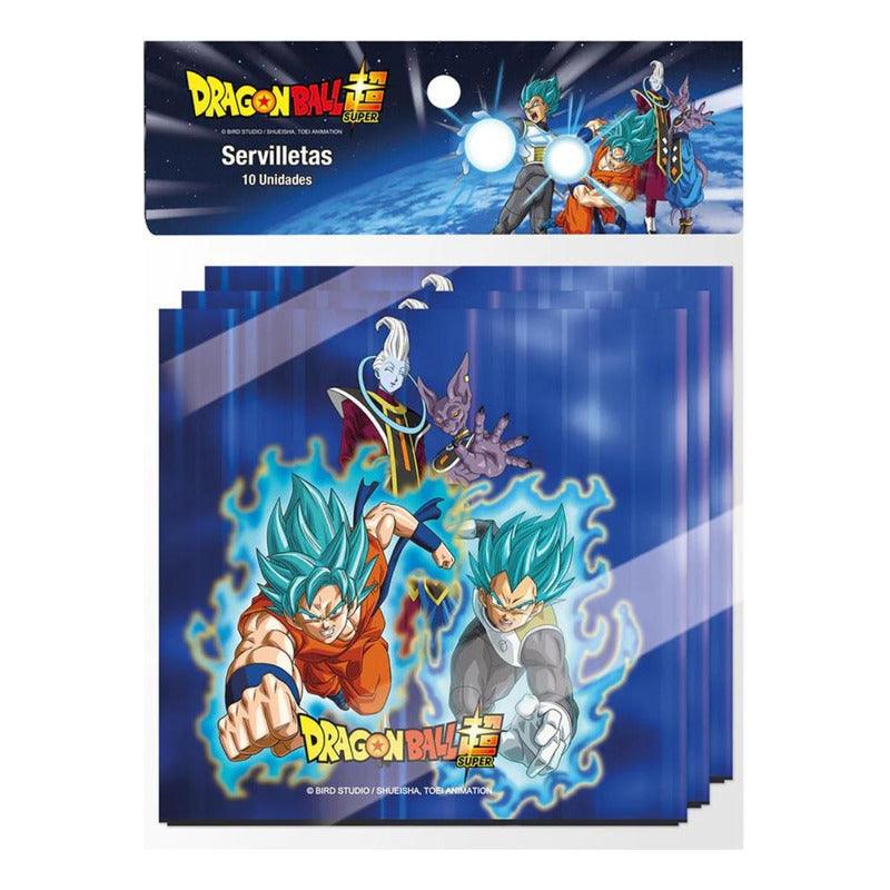 Set 10 Servilletas Dragon Ball Super Para Cumpleaños Infantil - Louicid