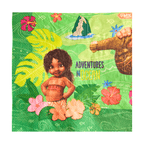 Set 12 Servilletas Moana 33x33cm Para Cumpleaños - Louicid