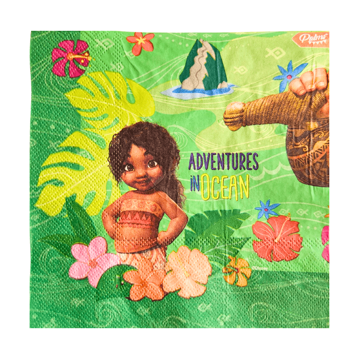 Set 12 Servilletas Moana 33x33cm Para Cumpleaños - Louicid