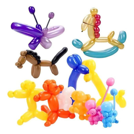 Set 25 Globos Largos Moldeables Para Fiestas Y Globoflexia - Louicid