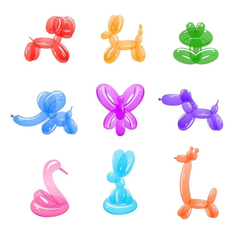 Set 25 Globos Largos Moldeables Para Fiestas Y Globoflexia - Louicid
