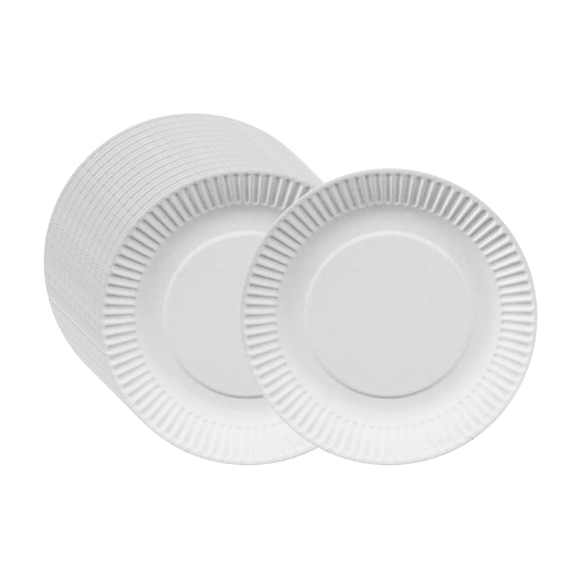 Set 50 Platos Cartón Desechable 18cm Para Cumpleaños - Louicid