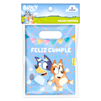 Set 6 Bolsas Bluey Para Dulces Sorpresa Feliz Cumple - Louicid