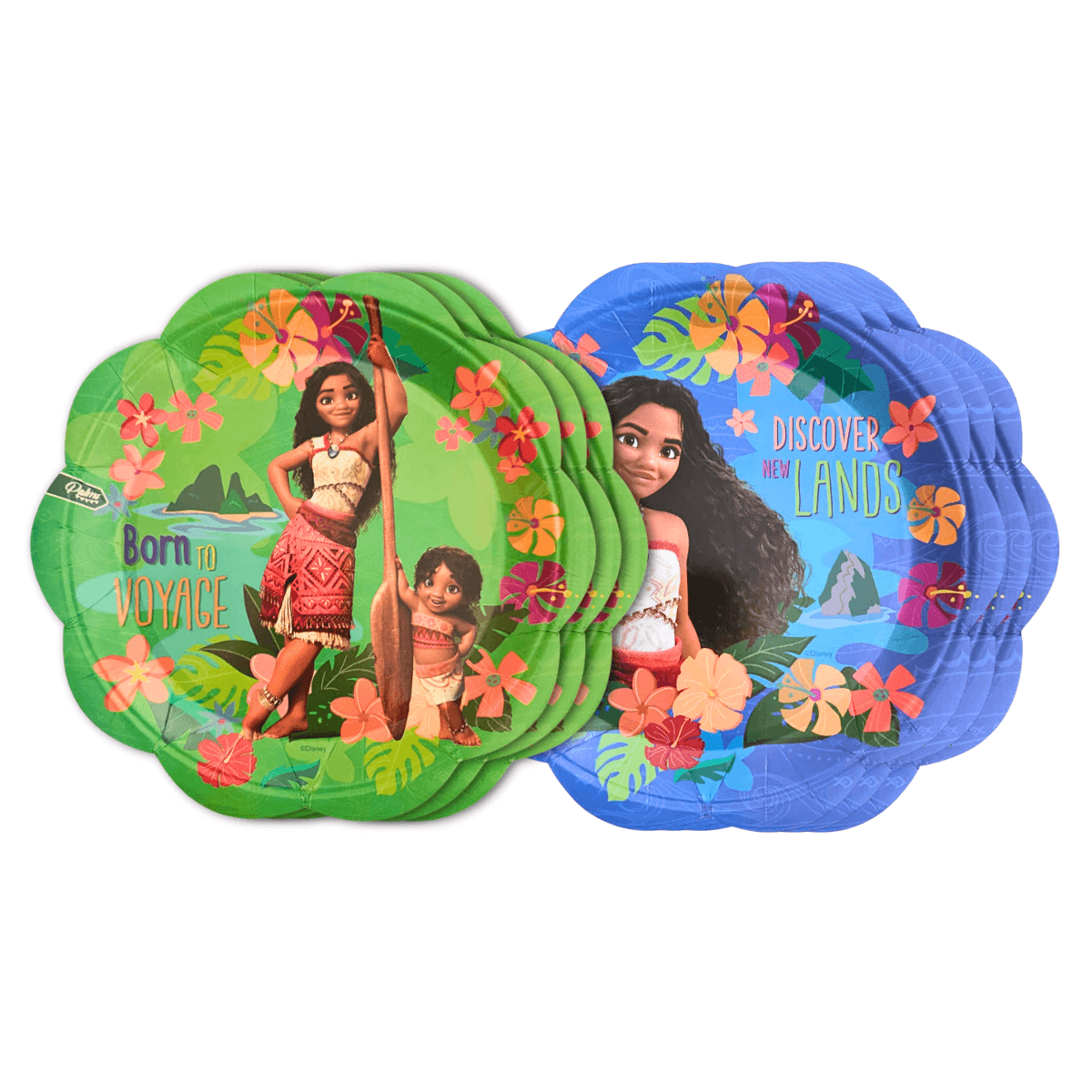 Set 6 Platos Cartón Moana Para Cumpleaños - Louicid