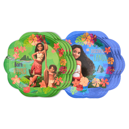 Set 6 Platos Cartón Moana Para Cumpleaños - Louicid