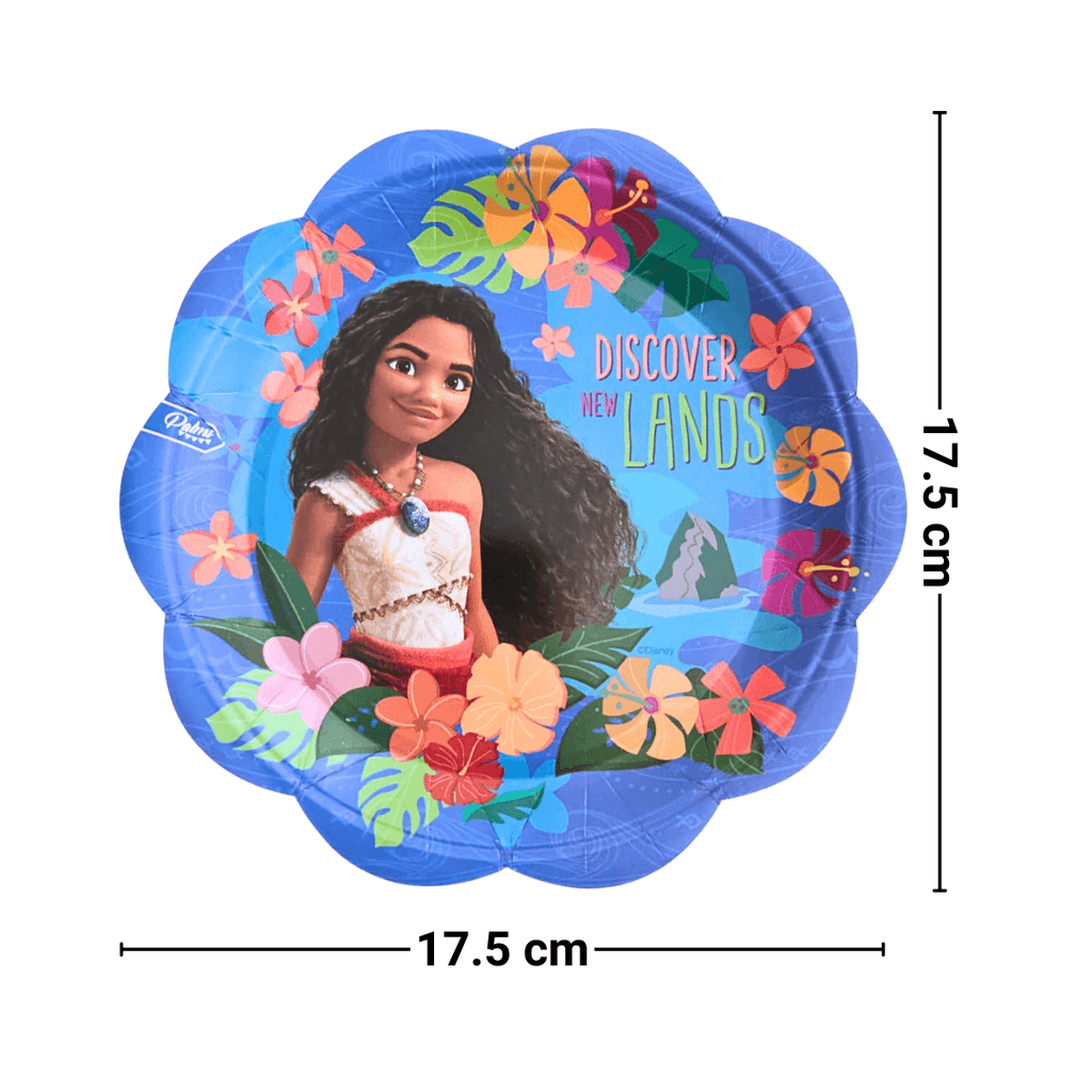 Set 6 Platos Cartón Moana Para Cumpleaños - Louicid