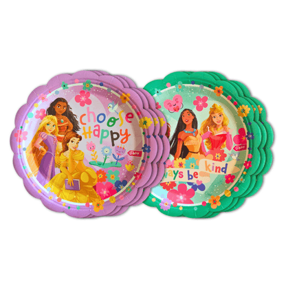 Set 6 Platos Cartón Princesas Disney Para Cumpleaños - Louicid