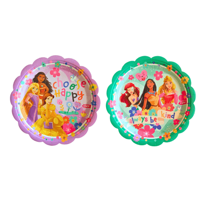 Set 6 Platos Cartón Princesas Disney Para Cumpleaños - Louicid