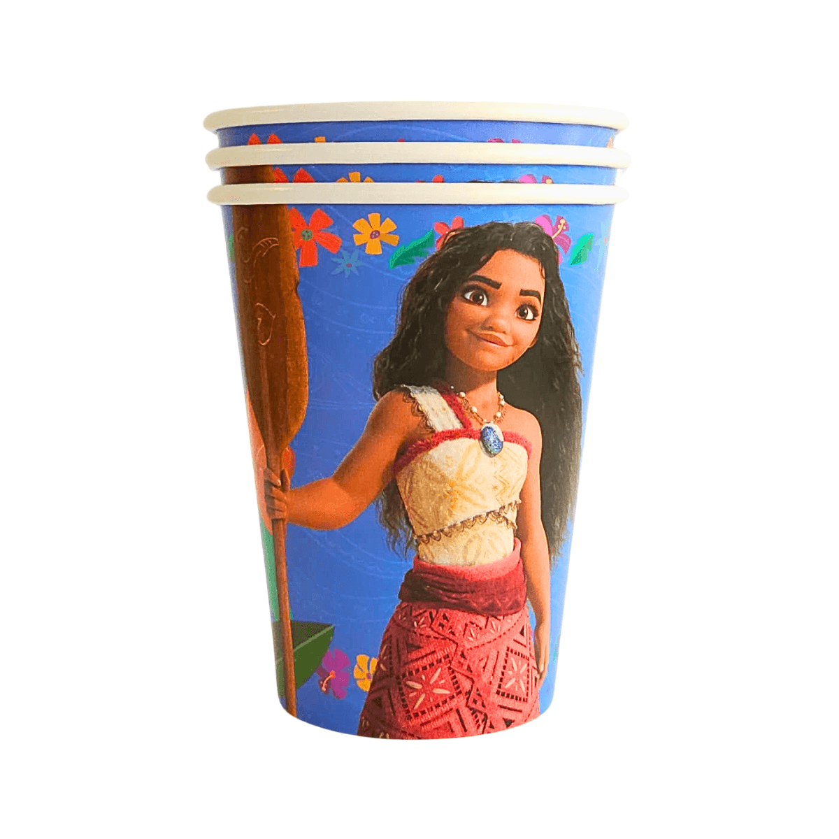 Set 6 Vasos Moana De 355cc Para Cumpleaños - Louicid