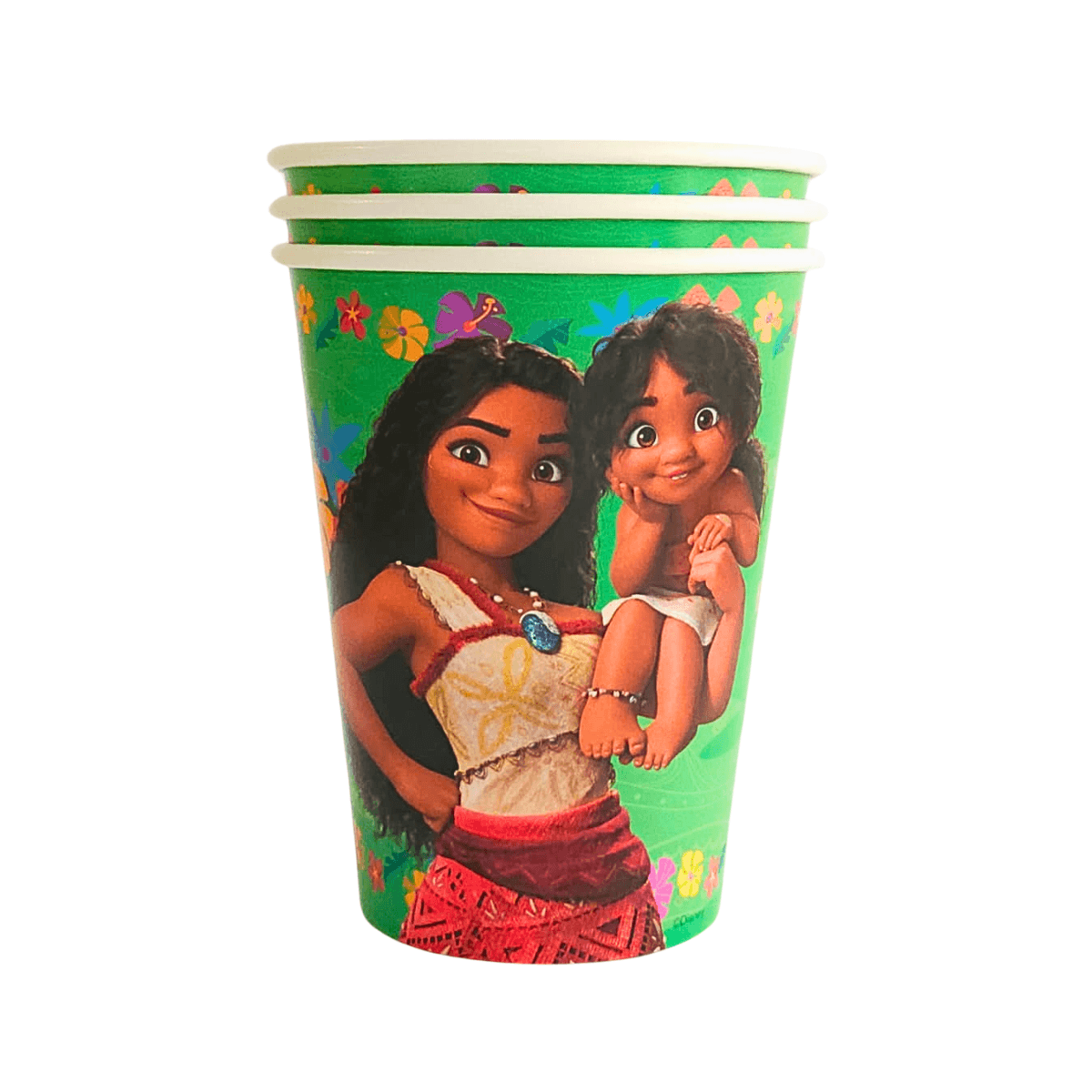Set 6 Vasos Moana De 355cc Para Cumpleaños - Louicid