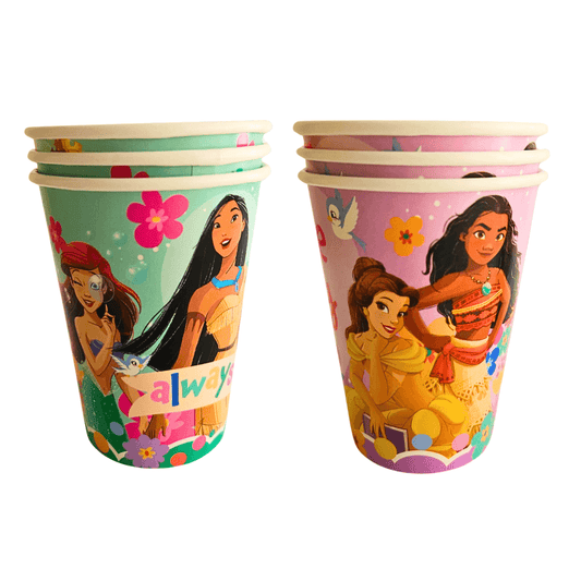 Set 6 Vasos Princesas Disney De 355cc Para Cumpleaños - Louicid