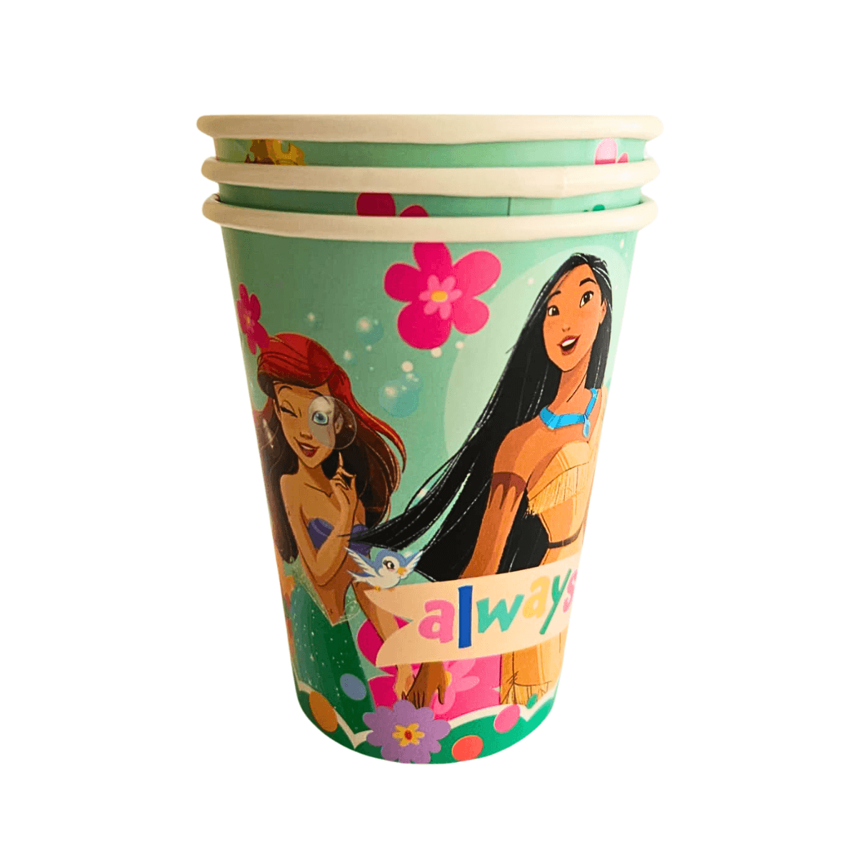 Set 6 Vasos Princesas Disney De 355cc Para Cumpleaños - Louicid