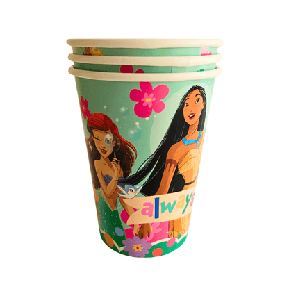 Set 6 Vasos Princesas Disney De 355cc Para Cumpleaños - Louicid