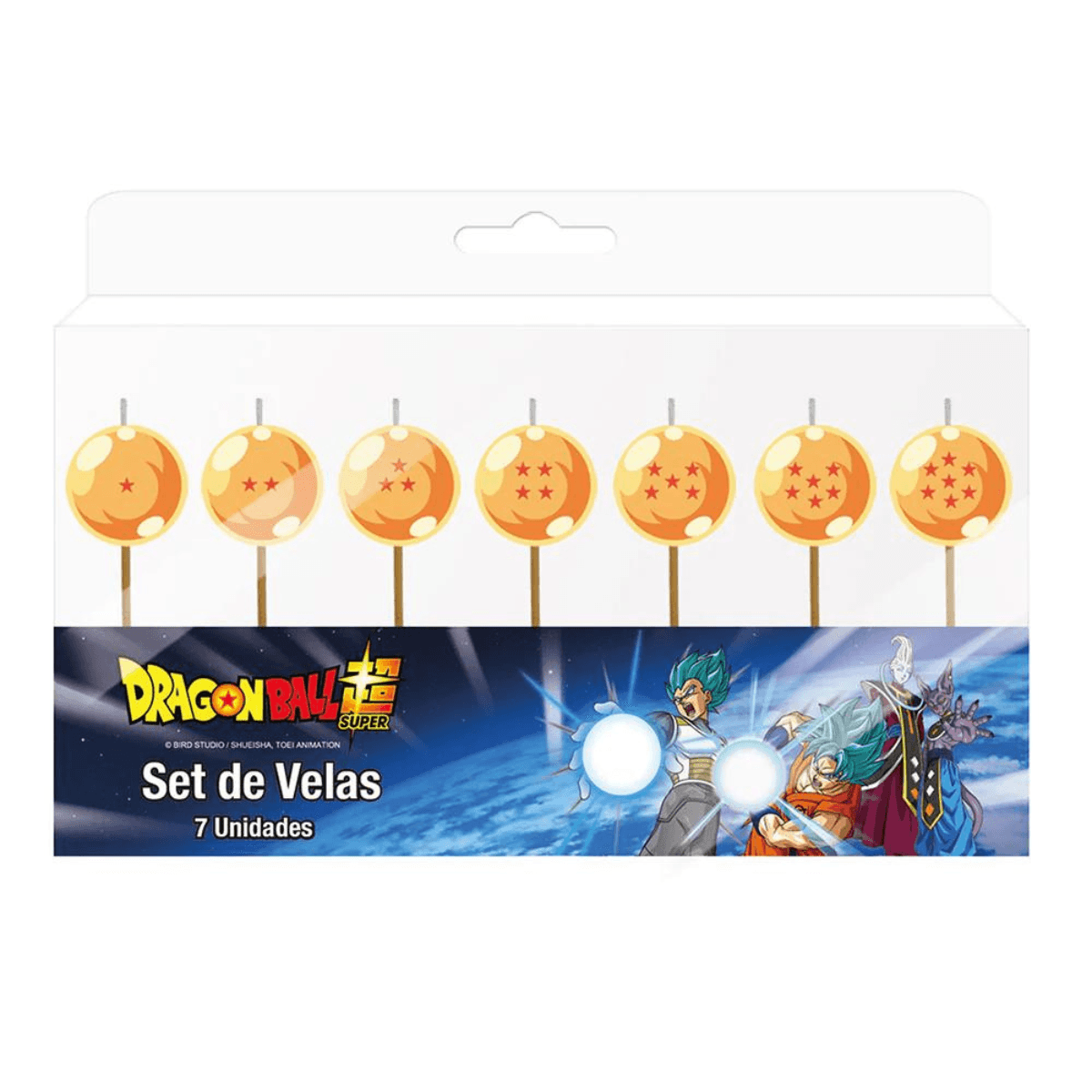 Set 7 Velas Esferas De Dragon Ball Super Para Cumpleaños - Louicid