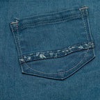 Short Mezclilla De Niña Con Cinta Macramé Pillin - Louicid